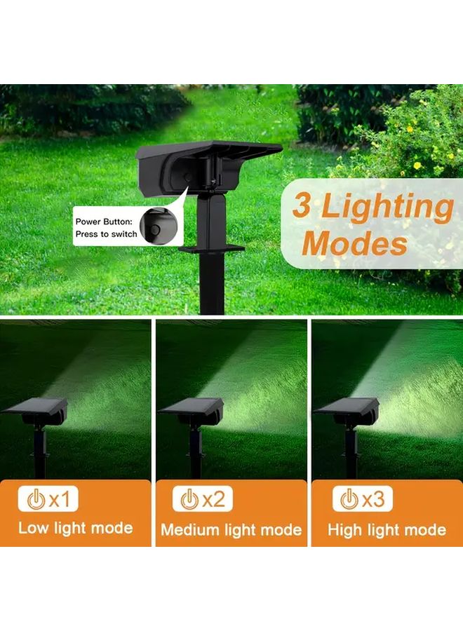 2 Pack Warm White Solar Garden Lights 42 LED IP68 Waterproof 3 Modes Lawn Pathway Decor - Image 4
